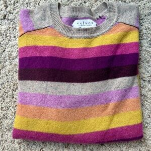 Velvet by Graham and Spencer Cashmere Mariah Striped Sweater